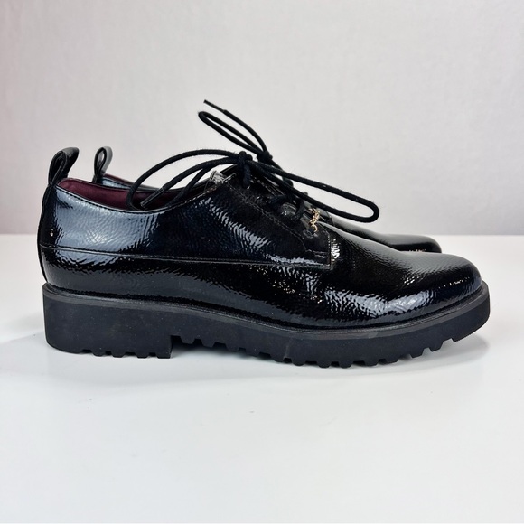 Franco Sarto Shoes - Franco Sarto Carey Oxfords Womens Size 8.5 Faux Patent Leather Chunky Lace-up